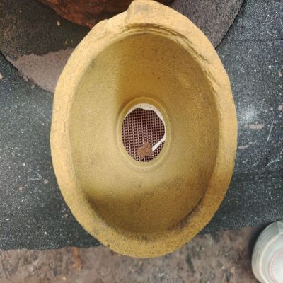 Vloeistoffilterkap in de vorm van een schaal/filterdraadnetkap en schijf met een hoog siliciumvezelglasnet