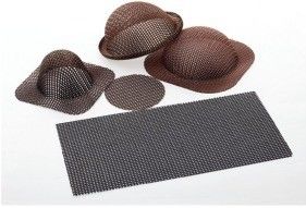 Vloeistoffilterkap in de vorm van een schaal/filterdraadnetkap en schijf met een hoog siliciumvezelglasnet