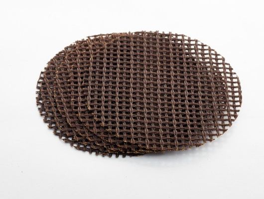 Vloeistoffilterkap in de vorm van een schaal/filterdraadnetkap en schijf met een hoog siliciumvezelglasnet